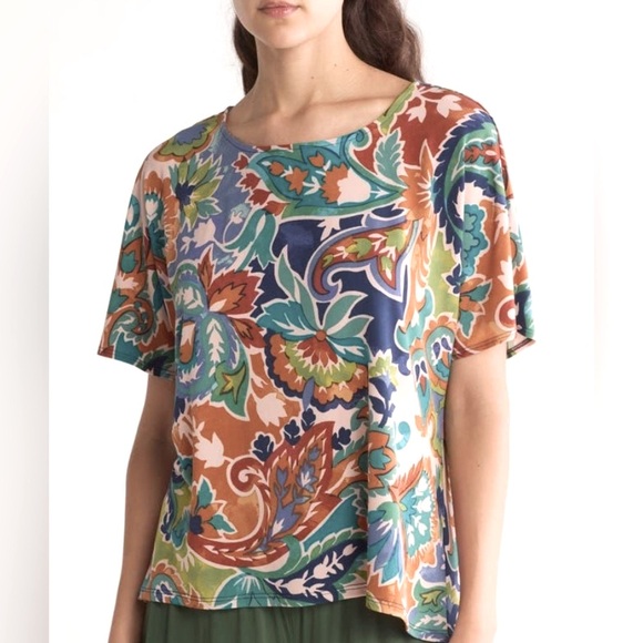 Vince Camuto Multicolor Paisley Print Top - Picture 1 of 3